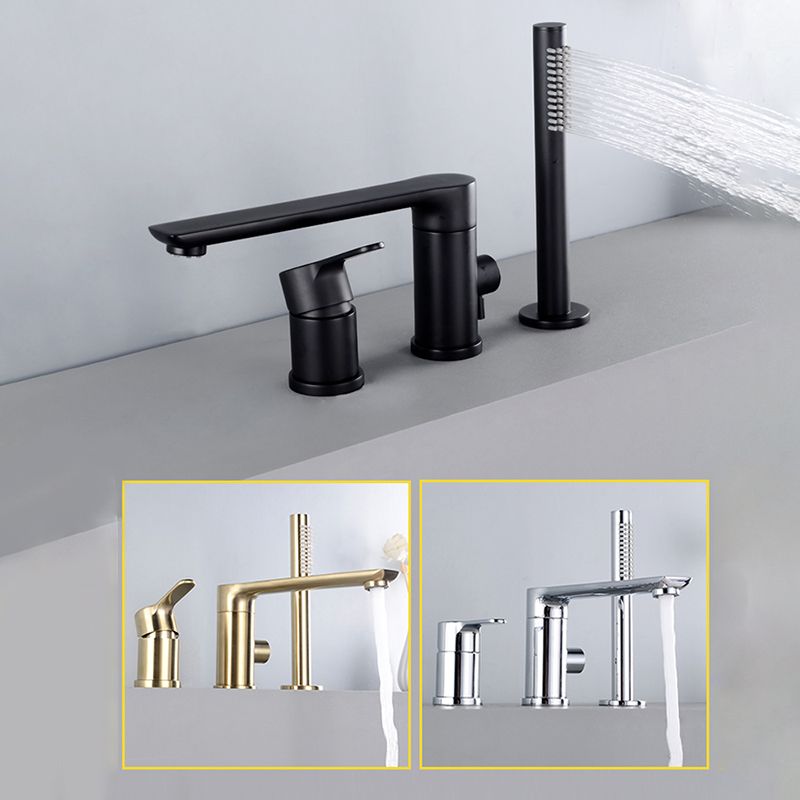 Modern Deck Mounted Metal Tub Filler Metal Tub Filler with Hose
