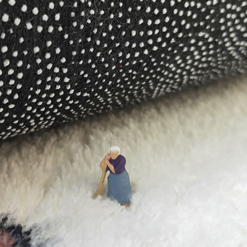 White Casual Rug Polyester Color Piece Rug Washable Rug for Living Room