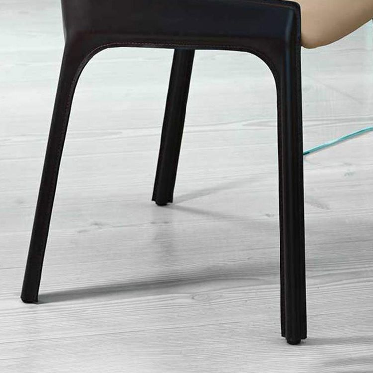 Contemporary Metal Dining Chair Upholstered Dining Side Chair for Restaurant Use