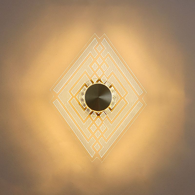 Modern Wall Sconce Lighting Metal Wall Sconce 1 Light Sconce Light Fixture in Gold
