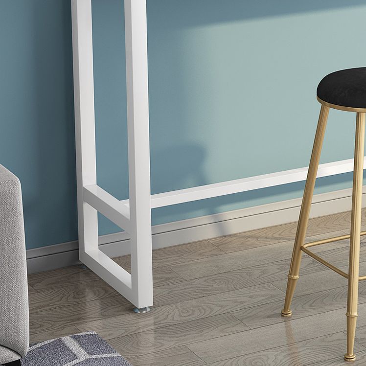 Modern Rectangle Bar Counter Table Stone Bar Counter Table with Metal Legs