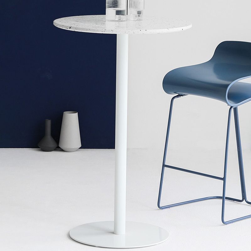 Square and Round  Pedestal Bar Table Modern Outdoor Stone Bar Table