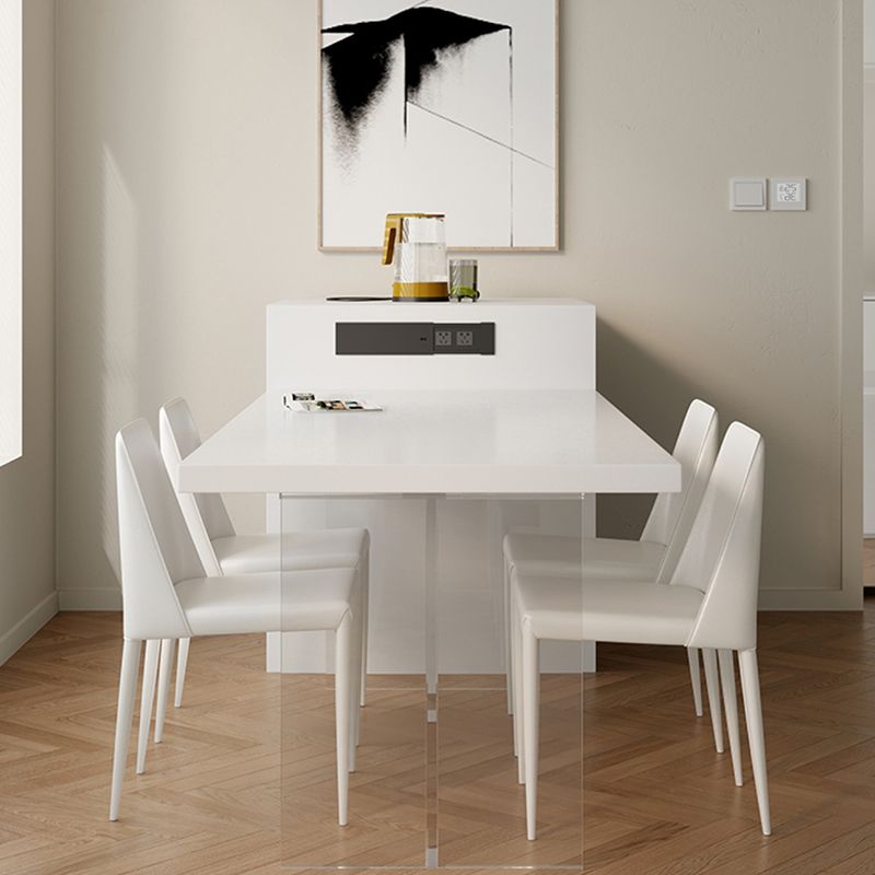 Modern Style Dining Table Sintered Stone Rectangle Table for Kitchen