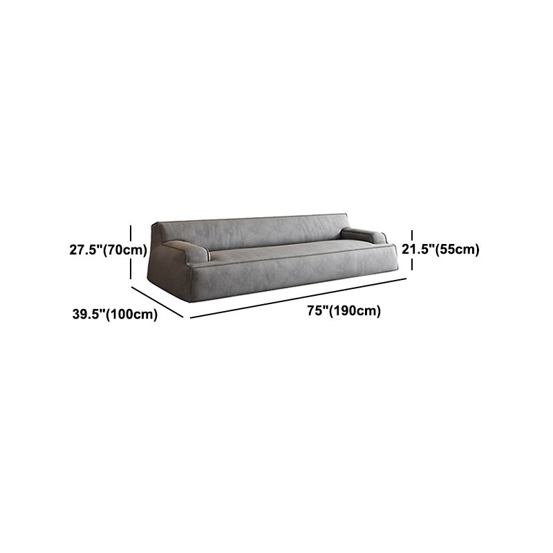 Recessed Arm Modular/Stationary Furniture Sectionals in Grey
