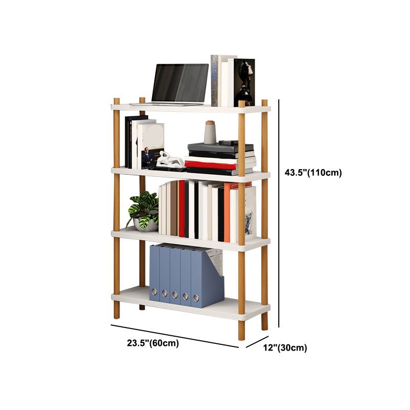 Modern Solid Wood Bookshelf Etagere Open Shelf Vertical Bookcase