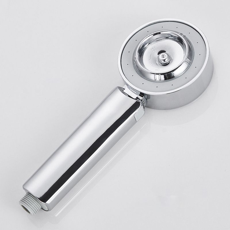 Contemporary Wall Mounted Shower Head Combo Chrome Round Hand Shower