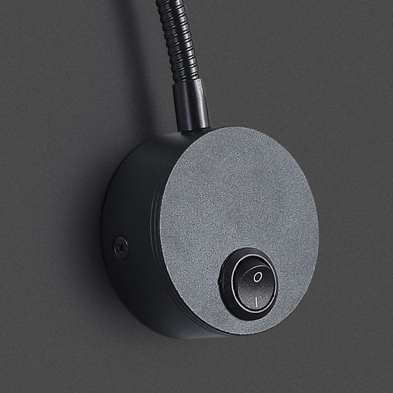 Adjustable LED Wall Fixture in Dark Black Aluminum Wall Reading Lighting