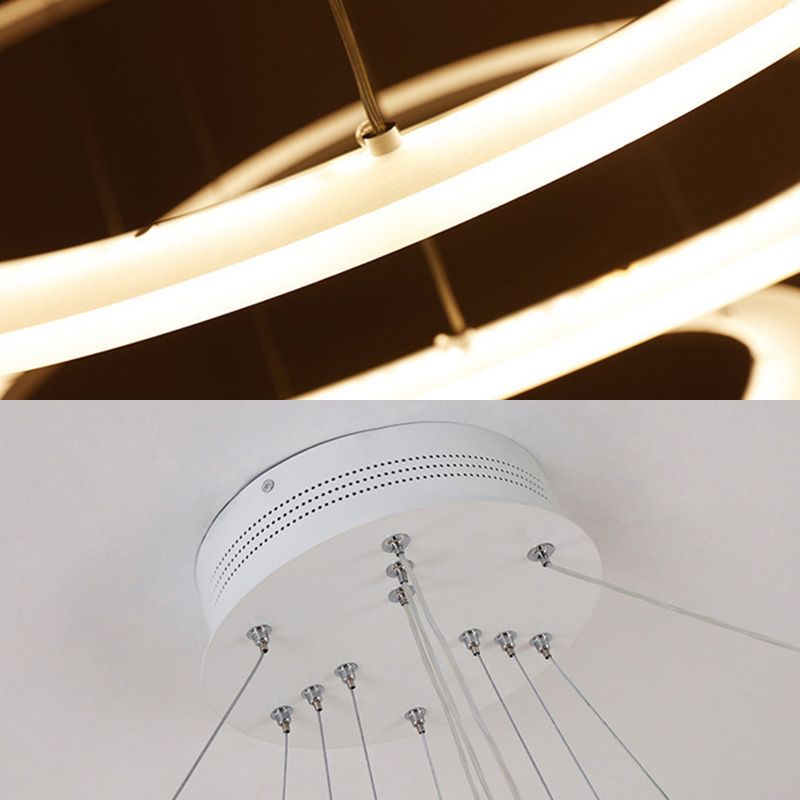 Postmodern Simplicity Triangle LED Chandelier Light Fixtures Acrylic Hanging Pendant Lights for Restaurant