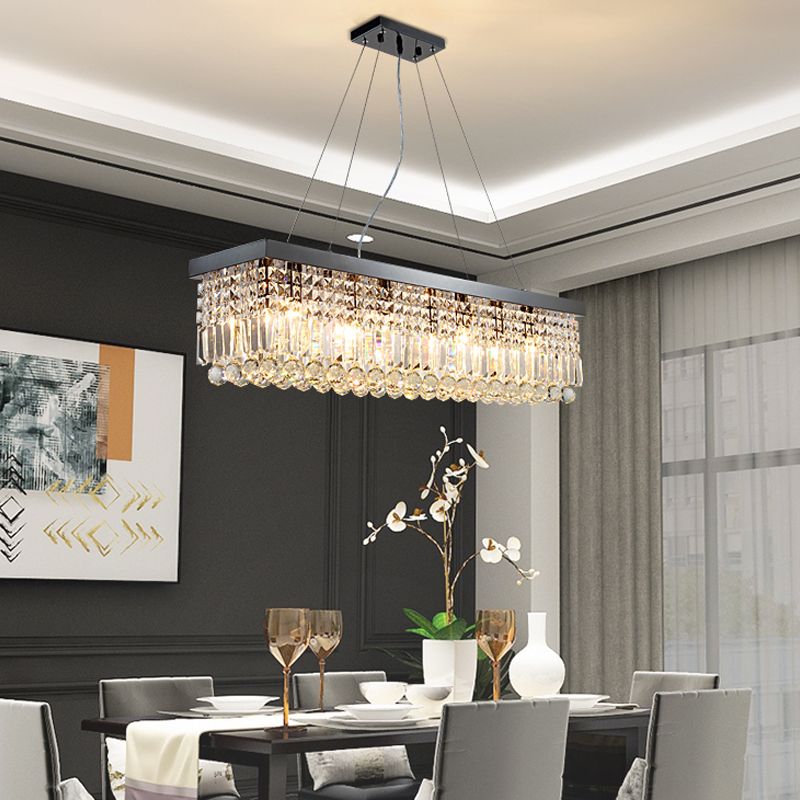Modern Style Simple Island Pendant Crystal Island Light for Dining Room Restaurant
