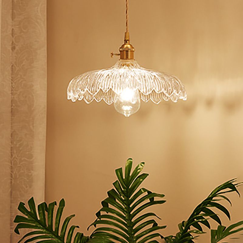 Single Head Glass Hanging Light Modern Pendant Lighting for Living Room Dinning Room