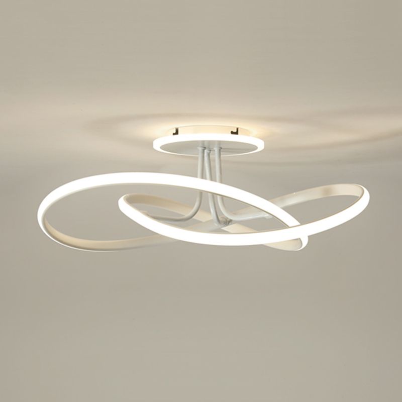 Modern LED Ceiling Light Strip Shape Ceiling Mount Lamp with Acrylic Shade for Bedroom