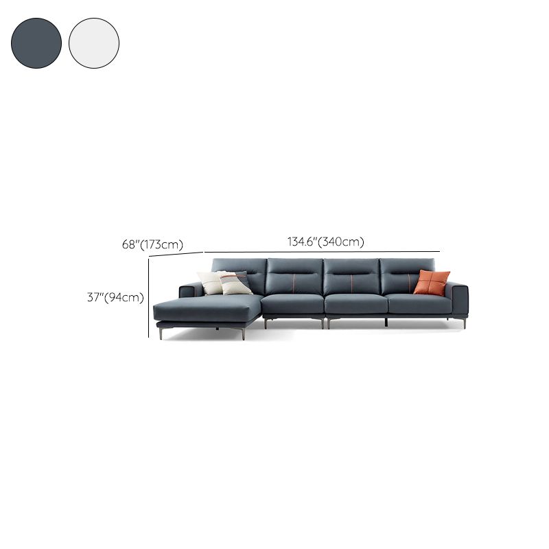 Sectional Sofa with Cushion Back 68.11" Wide Faux leather Stain-Resistant