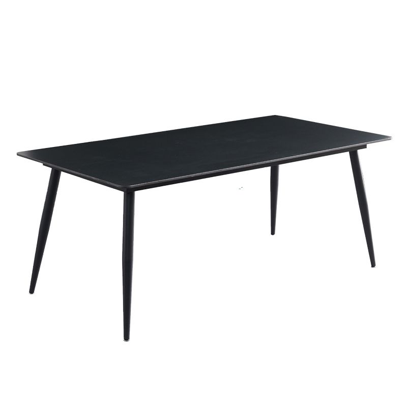 Simplicity Rectangle Dining Table Kitchen Metal Base Dining Table
