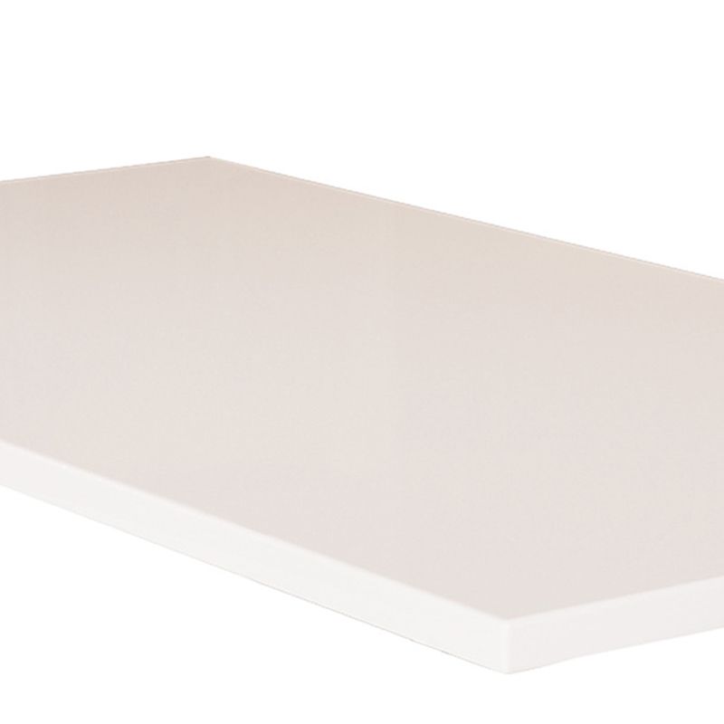 Rectangular Glam Writing Desk White Wooden Writing Desk with Metal Legs