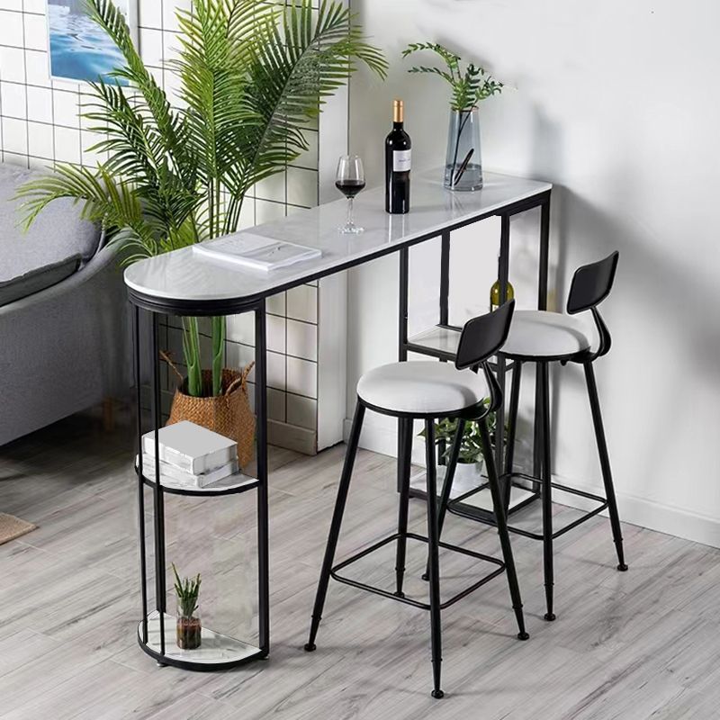 Contemporary Style 1/2/3 Pieces Specialty Stone Bar Table Set for Living Room