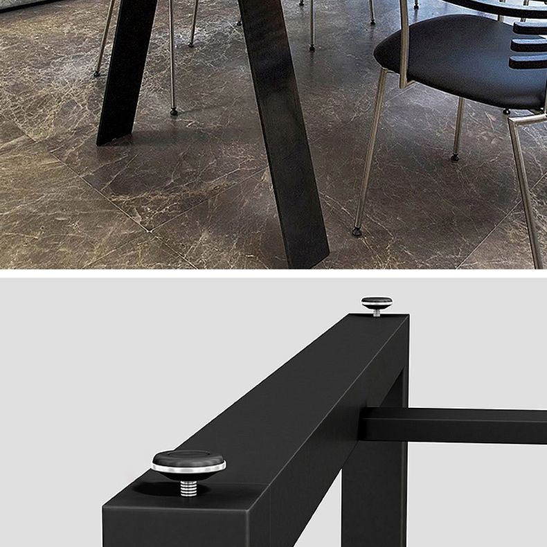 Metall Industrial Rechteck Esstisch Massiv Holz Tisch mit 4 Beinen