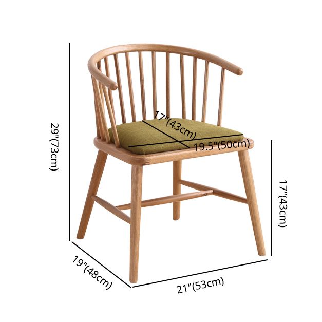 Chaise en bois d'hévéa de style moderne, chaises de salle à manger de cuisine arrière Windsor