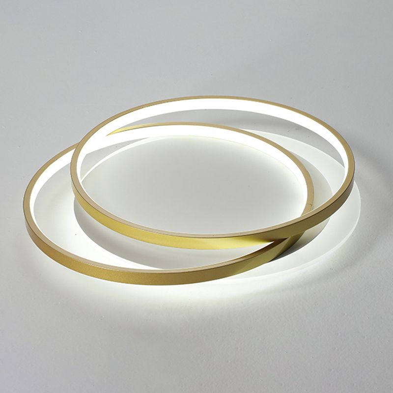 Cycle Semi-Flush Mount Light Modern Minimalist LED Metal LED Ceiling Flush Mount for Hallway