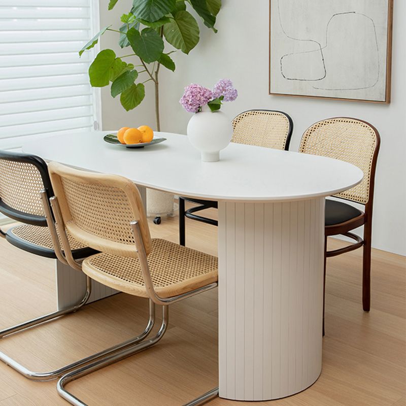 Mesa de comedor ovalado de madera de pino mesa ovalada de madera para comedor para comedor