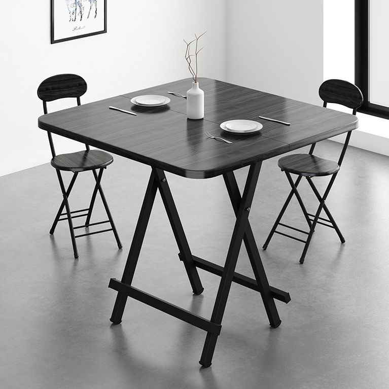 Modern Wooden Dining Room Set with Round Table Space-Saving Design Home Dining Table Furniture