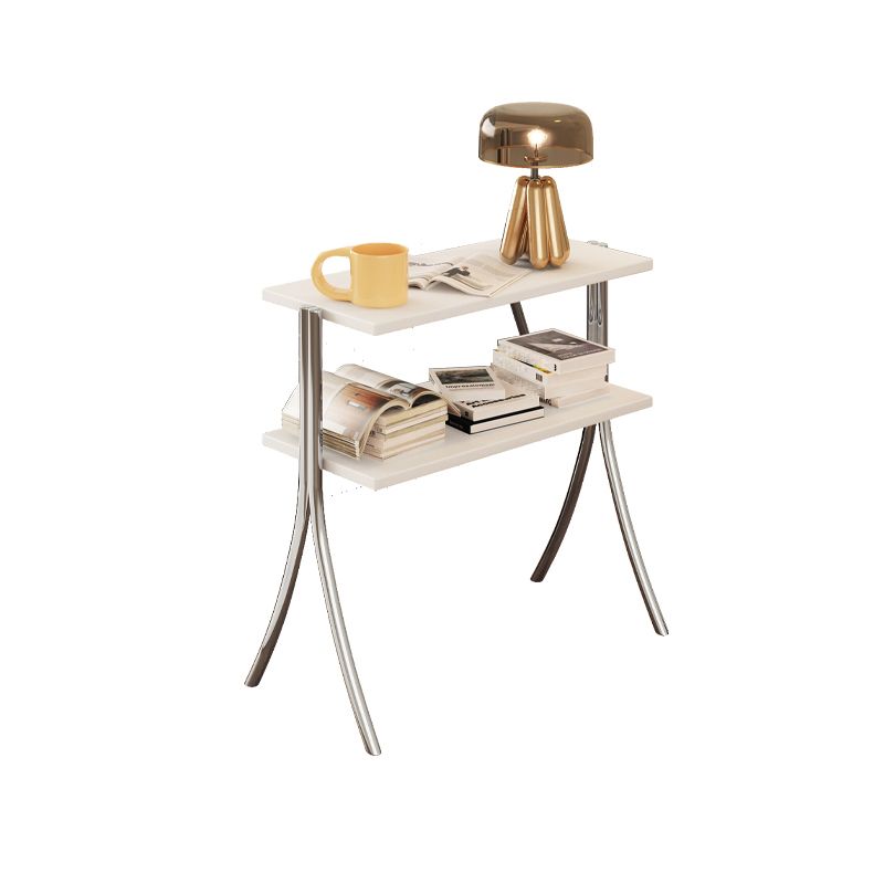 Modern Style Open Back Bookshelf Horizontal Bookcase with 2 Shelves