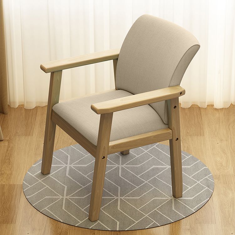 Silla de comedor sólida moderna, sillones laterales con patas de madera para cocina