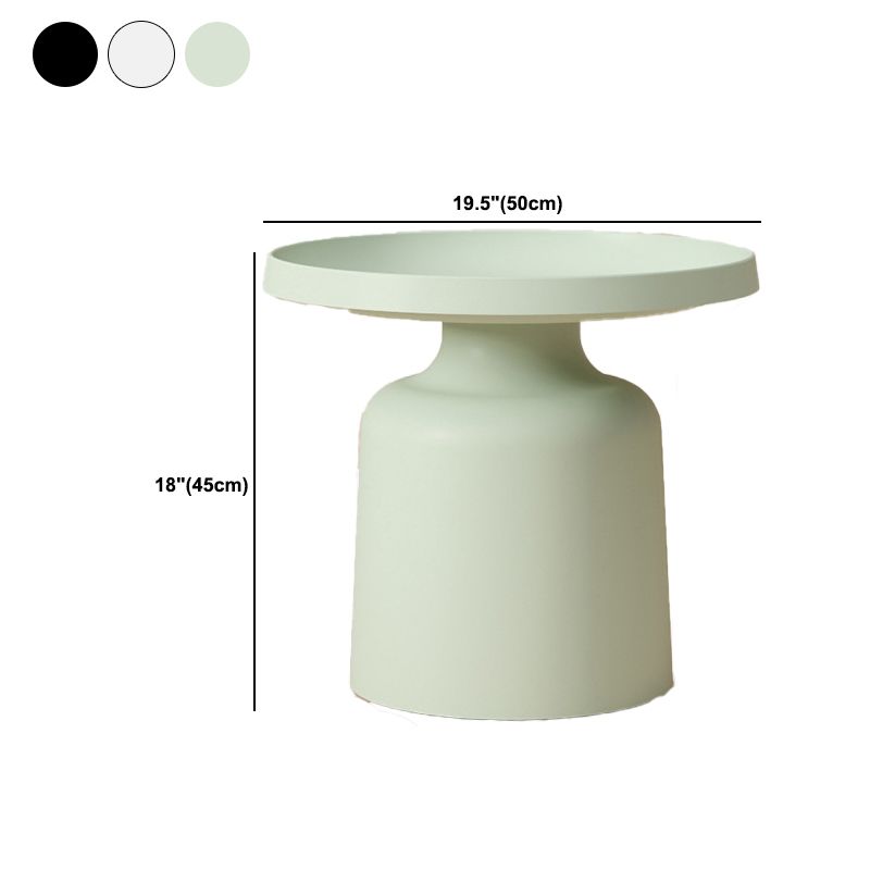 Round Tray Top Coffee Table Metal Pedestal 1 Single Cocktail Table