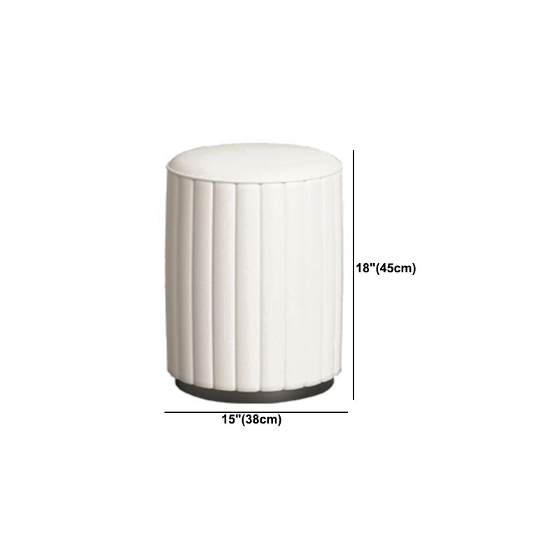 Modern Simple 2-Drawer Vanity Table Stone Top Dressing Table in White with Stool