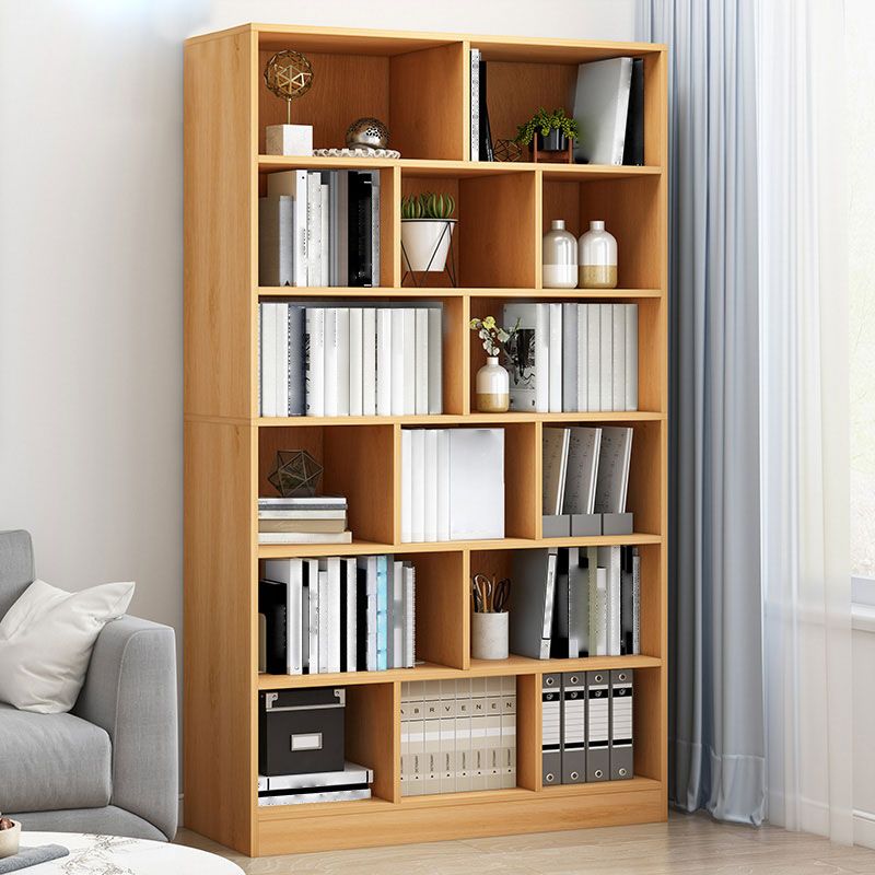 Modern Style Bookshelf Closed Back Wood Bookcase for Home Use