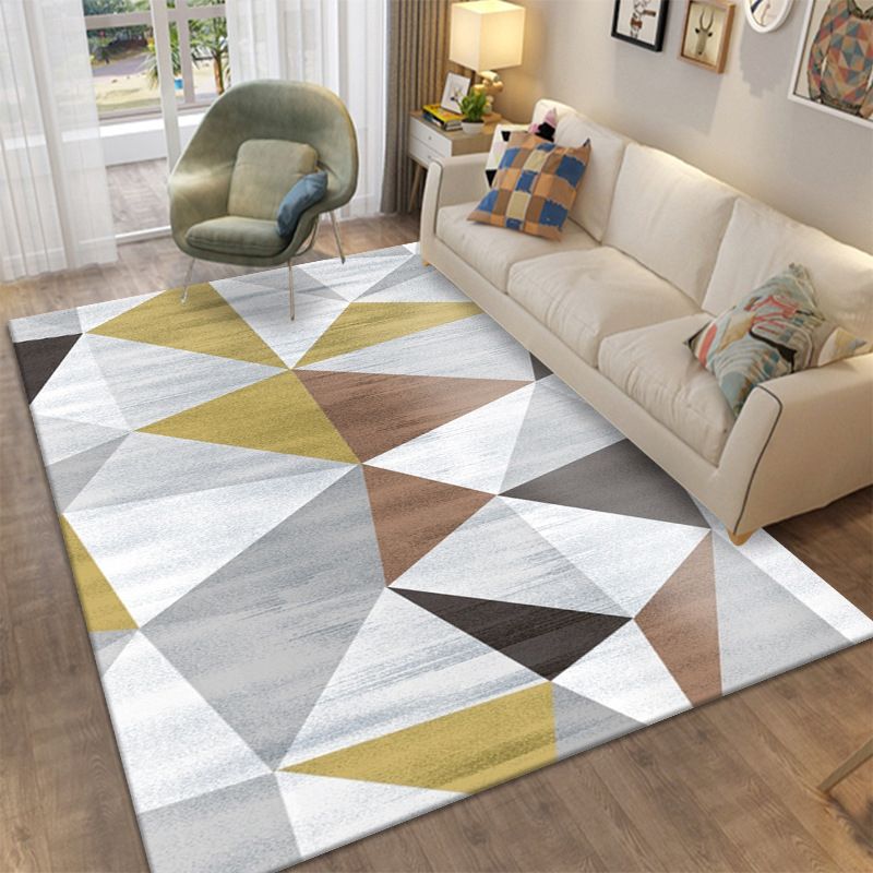 Stijlvol geometrisch gebied Tapijt Modern Patchwork Indoor Truug Polyester Tapijt voor woonkamer