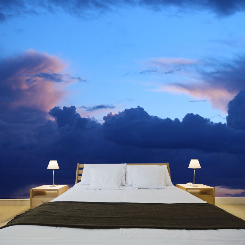 Sky Wall Mural Decal Moisture Resistant for Shops Cafeteria, Made to Measure