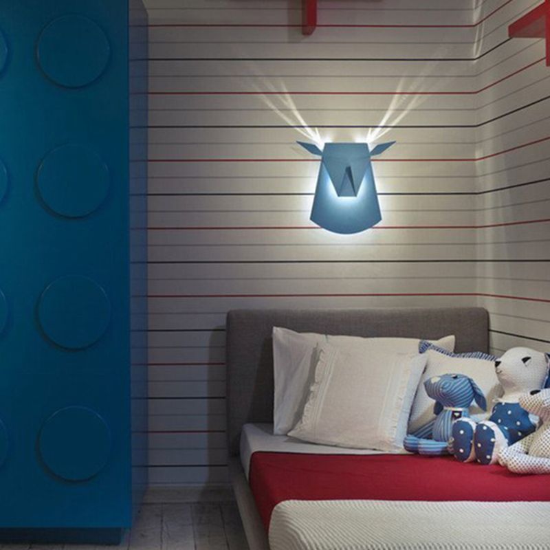 1-Light Geometric Wall Lighting Ideas Modern Style Metal Wall Mount Light Fixture