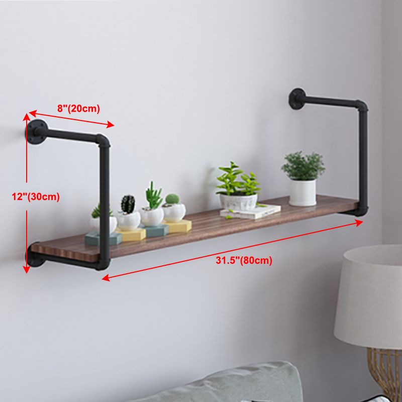 7.87"W Bookshelf Industrial Style Wall Mounted Solid Wood Bookcase for Home Office