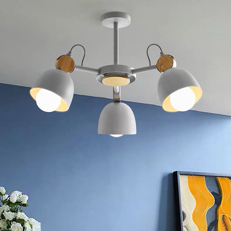 Luz semi empotrada de metal tipo cúpula, iluminación moderna de madera cerca del techo con junta ajustable