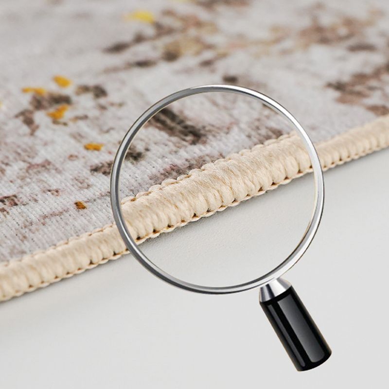 Gorgeous Gray Rug Polyester Graphic Rug Washable Rug for Living Room