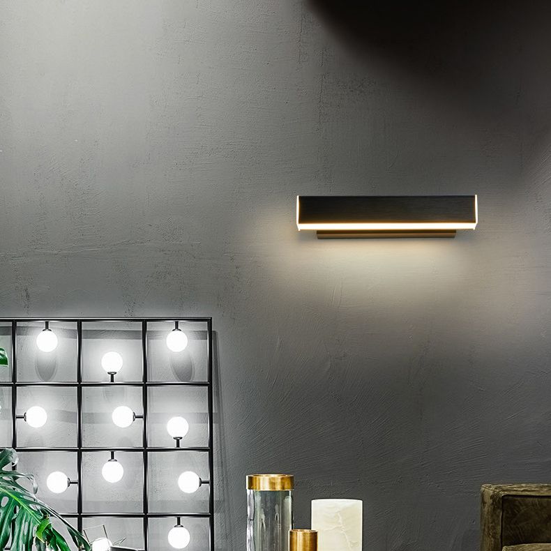 Ajustable de 1 luces de sombra lineal matones de pared de estilo moderno de metal iluminación de pared