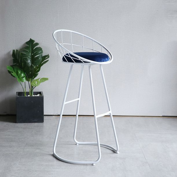 Nordic Style Bar-stool Bucket Counter Bar Stool with Metal Legs