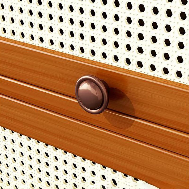 Bamboo Bookcase Standard Contemporary Closed Back Bookshelf with Cabinets