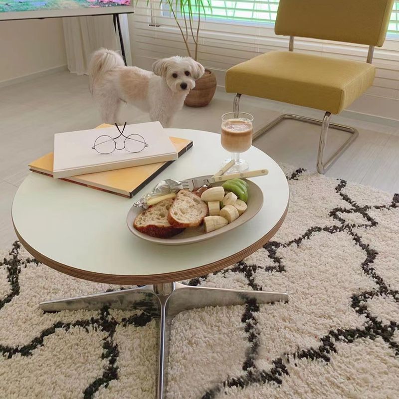 Geometric Coffee Table Contemporary Wood 15.7'' Cocktail Table