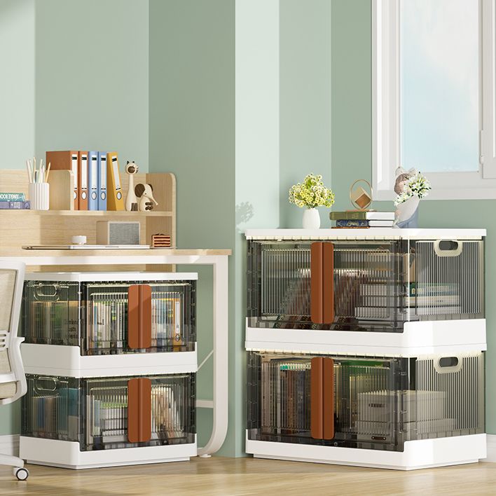 Contemporary Shelf Bookcase Folding Closed Back Plastic Bookcase