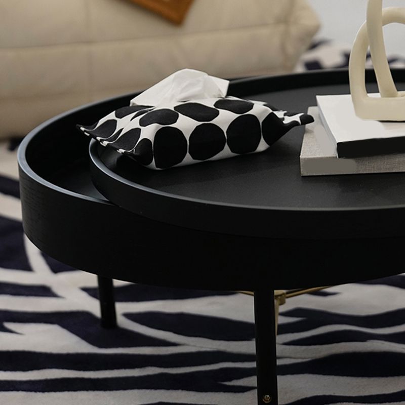 Scandinavian Round 1 Single Coffee Table Solid Wood Cocktail Table