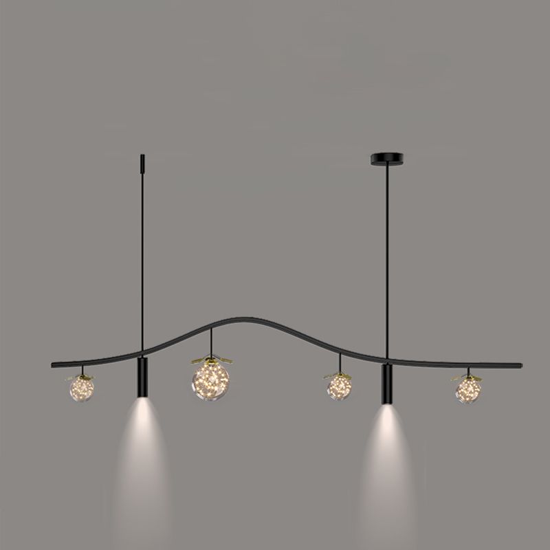 Moderne hangluchting voor Kijkeiland Globe Chandelier Island Lighting Ideas