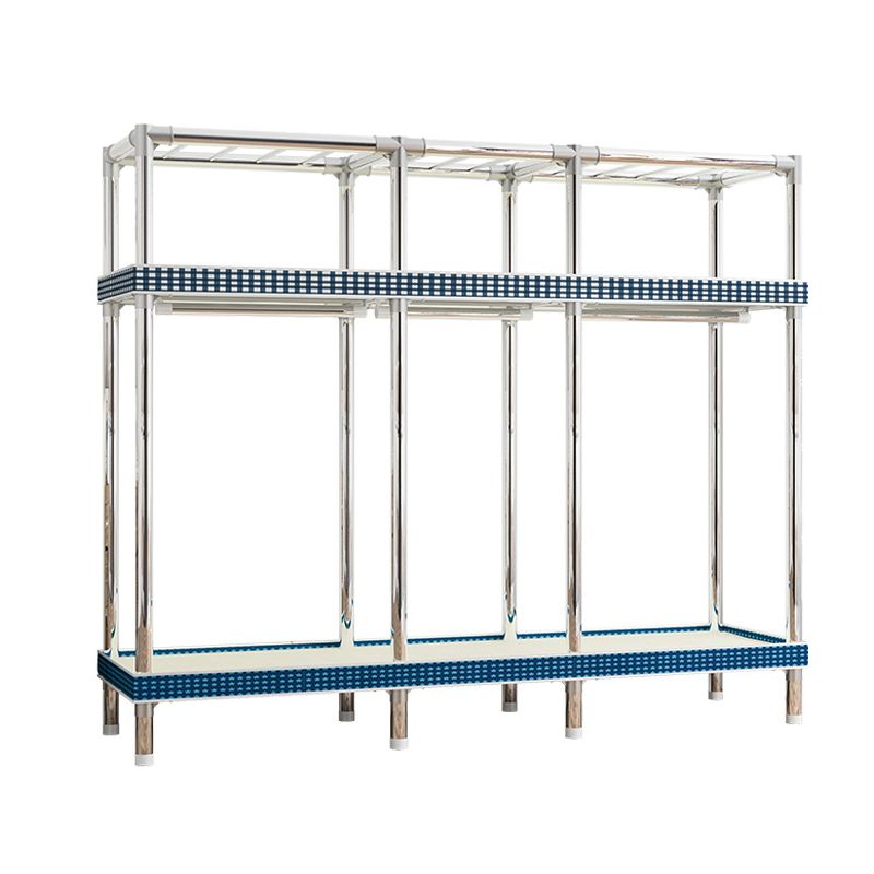 Contemporary Style Wardrobe Metal 1 Door Wardrobe Closet With Shelves