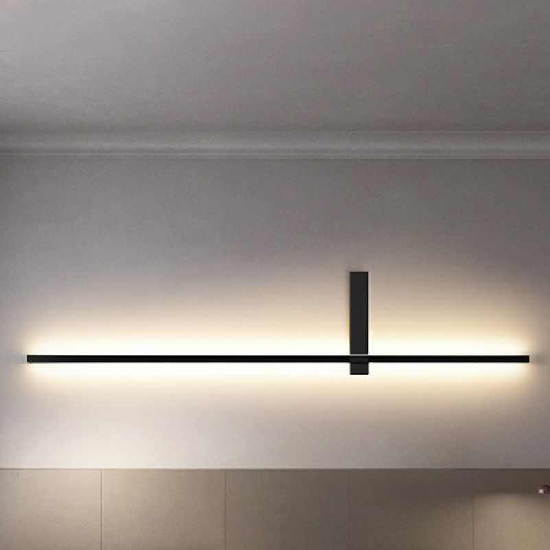 1 Light Linear Wall Mounted Lamps Modern Style Metal Wall Sconces