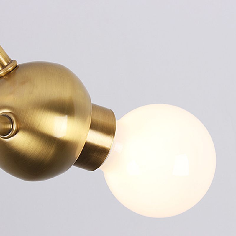 4 Lights Ceiling Light Traditional Triangle Metal Hanging Chandelier in Gold for Dining Room