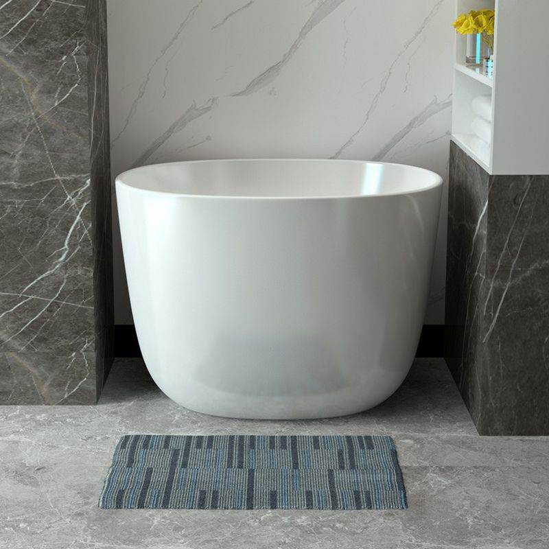 Modern Style Freestanding Bath Tub Acrylic Round Bathtub in White