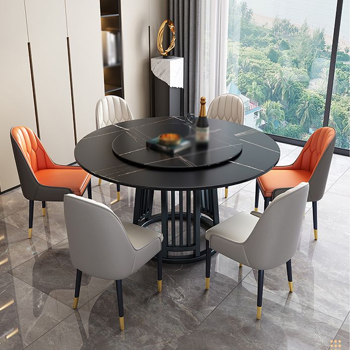 Modern 1/2/7 Pieces Dining Set Round Sintered Stone Dining Table for Dining Room