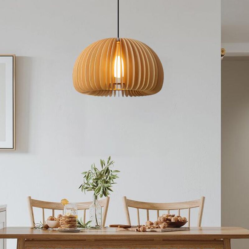 Aménagement de pendentif en bois léger en bois moderne pour le salon