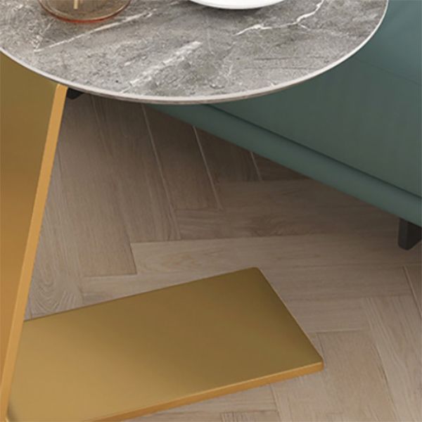 19.69" Tall Contemporary Style Side End Table Metal C Round Sofa Side Accent Table