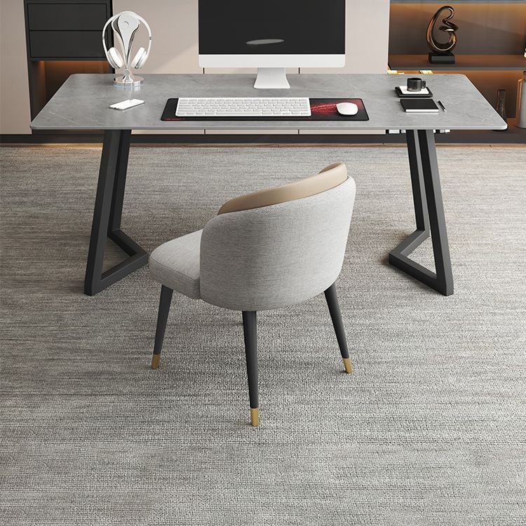 Stone 29.53" Tall Gaming Desk Rectangular Computer Desk with Parsons Base
